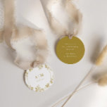 Elegant Vintage Gold Wedding Favour Tags<br><div class="desc">Elevate your wedding favours with our Elegant Vintage Gold Wedding Favour Tags. These round tags are a perfect blend of timeless elegance and personal touch, making them the ideal addition to your guest gifts. Each tag boasts an ornate gilded gold design that exudes vintage charm and sophistication. The intricate detailing...</div>