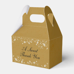 Elegant Vintage Gold Wedding Library Thank You Favour Box