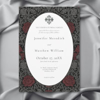 Elegant Vintage Gothic Moody Botanical Wedding