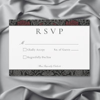 Elegant Vintage Gothic Moody Botanical Wedding