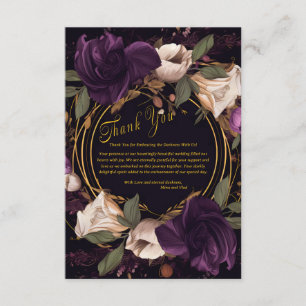 Elegant Vintage Gothic Wedding Thank You Enclosure Card