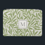 Elegant Vintage Green Willow Leaves Monogram iPad Mini Cover<br><div class="desc">Elegant vintage William Morris green willow leaves pattern with a grey monogram on a cream background.</div>