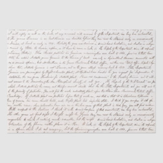 Elegant Vintage Handwritten Letter Script Tissue Paper