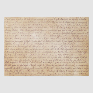 Elegant Vintage Handwritten Letter Script  Tissue Paper