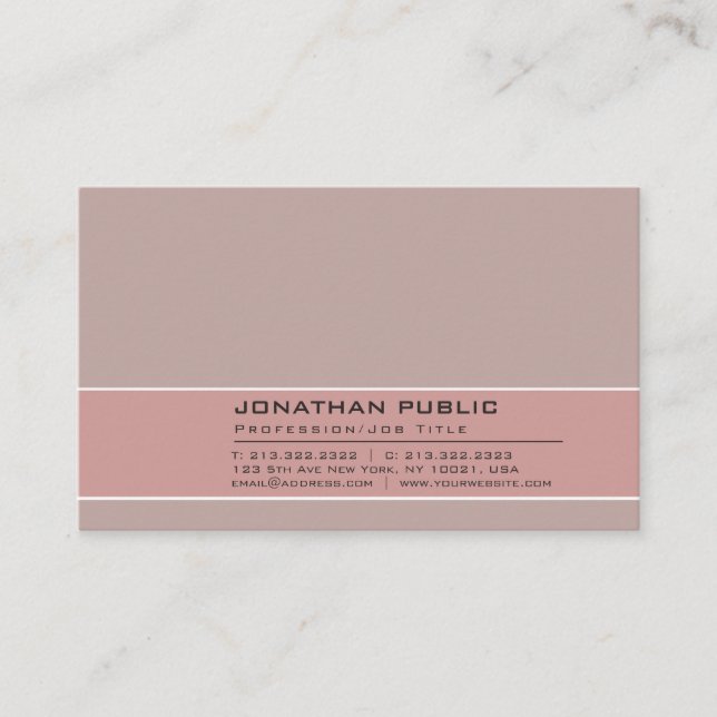 Elegant Vintage Harmonic Colours Professional Plai Business Card (Front)