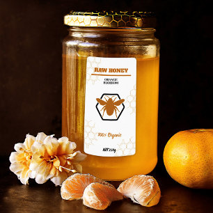 Elegant Vintage Honey Jar Product Label Sticker
