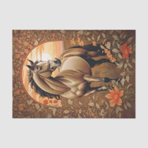 Elegant Vintage Horse By Sunset Tissue Paper