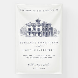 Elegant Vintage Italian Villa Destination Wedding Banner