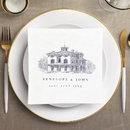 Elegant Vintage Italian Villa Destination Wedding Napkin