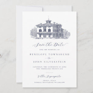 Elegant Vintage Italian Villa Destination Wedding Save The Date
