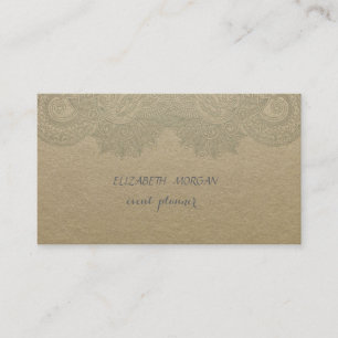 Elegant Vintage ,Kraft,Lace Business Card