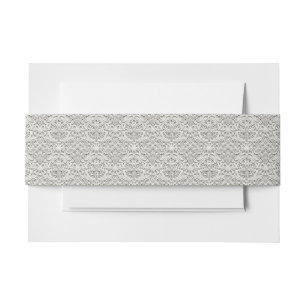 Elegant Vintage Lace Invitation Belly Band