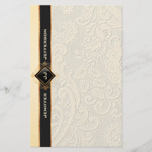 Elegant vintage lace texture Stationery Paper