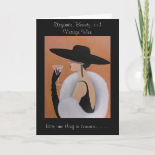 Elegant vintage lady, Birthday card