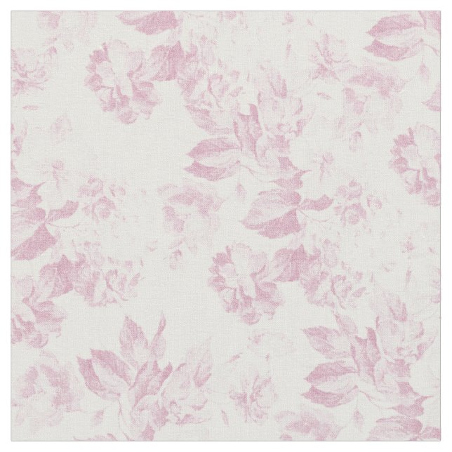Elegant vintage lavender botanical floral fabric (Close Up)
