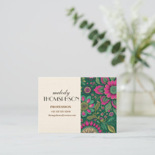 Elegant Vintage Mandala Blossoms Business Card
