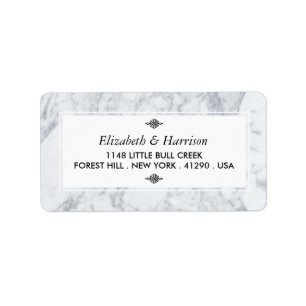Elegant Vintage Marble Wedding Label