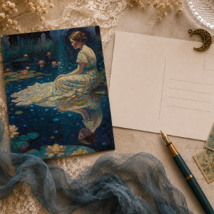 Elegant Vintage Moonlit Serenity, Pastel Tones Card