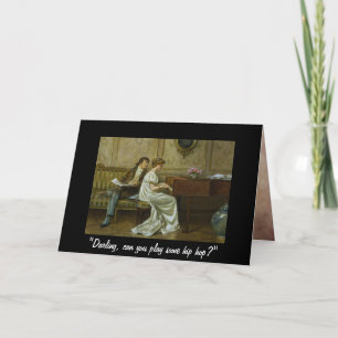 Elegant Vintage Music Birthday Humour Card