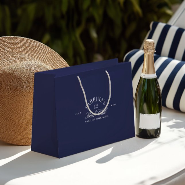 Elegant Vintage Navy Blue Bachelorette Gift Bag (Elegant Vintage Navy Blue Bachelorette Gift Bag)