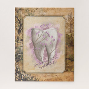 Elegant Vintage Old Fashioned Dental Gift Jigsaw Puzzle