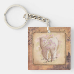 Elegant Vintage Old Fashioned Dental Gift Key Ring