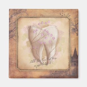 Elegant Vintage Old Fashioned Dental Gift Magnet