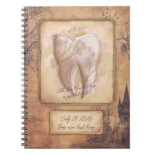 Elegant Vintage Old Fashioned Dental Gift Notebook