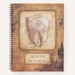 Elegant Vintage Old Fashioned Dental Gift Notebook