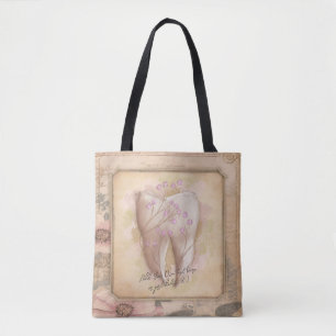 Elegant Vintage Old Fashioned Dental Gift notebook Tote Bag