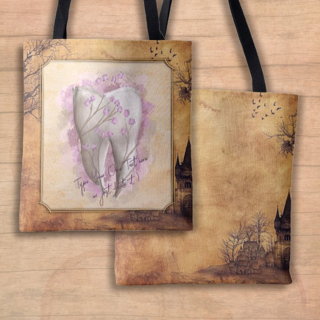 Elegant Vintage Old Fashioned Dental Gift Tote Bag (Creator Uploaded)