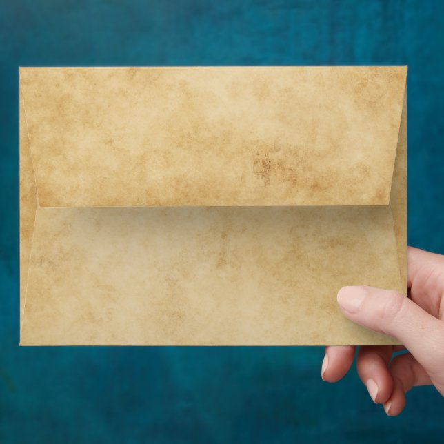 Elegant Vintage Old Paper  Wedding Envelope (Hand)