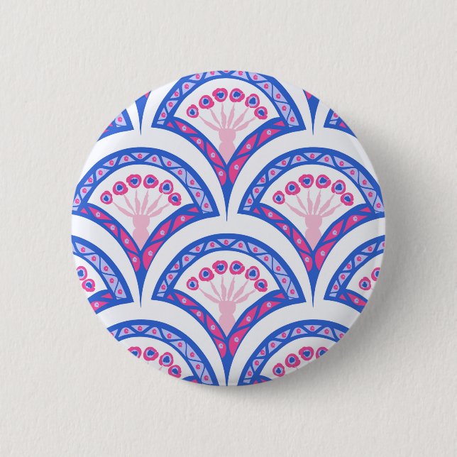 Elegant Vintage Ornamental Artwork 6 Cm Round Badge (Front)