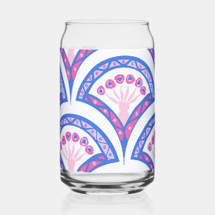 Elegant Vintage Ornamental Artwork Can Glass