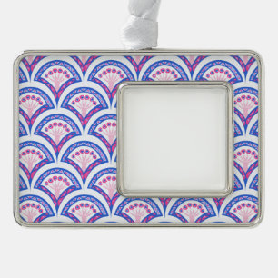 Elegant Vintage Ornamental Artwork Silver Plated Framed Ornament