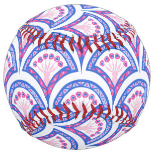 Elegant Vintage Ornamental Artwork Softball