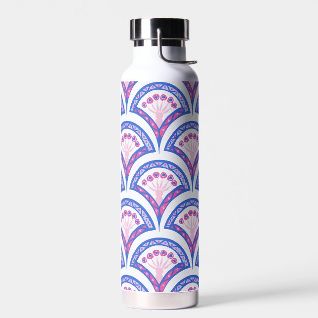 Elegant Vintage Ornamental Artwork Water Bottle (Left)