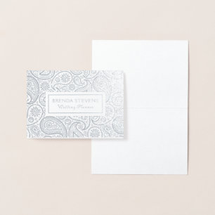 Elegant vintage paisley foil card
