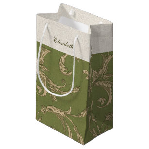 Elegant Vintage Pattern Wedding Favour  Small Gift Bag