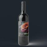 Elegant vintage peachy red floral moody boho wine label<br><div class="desc">This moody floral design featuring rich, dramatic hues and soft painterly textures. Elegant blooms seem to emerge from the shadows, creating a captivating contrast that draws the eye. Perfect for those who appreciate a touch of romantic sophistication. Easily make it your own by selecting Personalise this template and typing in...</div>
