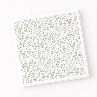 Elegant Vintage Pink Blue Floral Baby Shower Napkin