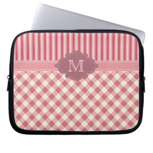 Elegant Vintage Pink Monogram Case
