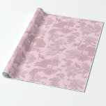 Elegant Vintage Pink Toile Deer Woodland Wrapping Paper<br><div class="desc">Inspired by the classic vintage French toile de jouy linen fabric pattern, with forest animals, deer, fox, trees, wonderful naturalist pattern for the holiday season or any other occasion. The light shade of pink red is closest to baby or queen pink and is perfect for weddings, pink Christmas décor and...</div>