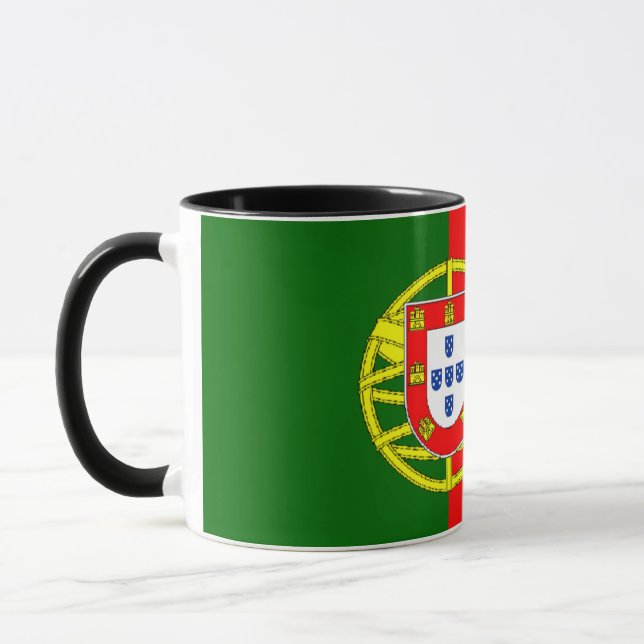 Elegant Vintage Portuguese Flag Covered Ceramic Mug (Left)