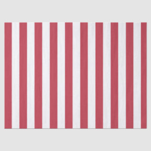Elegant Vintage Red and White Striped Pattern Tissue Paper