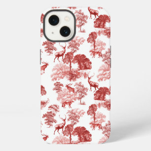 Elegant Vintage Red Deer Fox Country Toile iPhone 13 Case