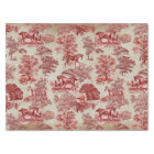 Elegant Vintage Red Horse Woodland Toile Kraft