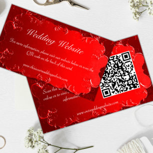 Elegant Vintage Red Website Enclosure Card