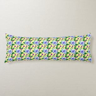 Elegant Vintage Repeating Flower Pattern Body Cushion