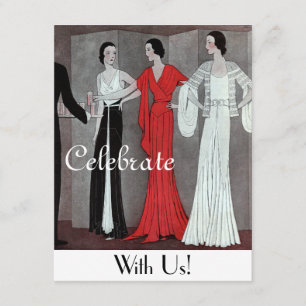 Elegant Vintage Retro Art Deco Party Invitation